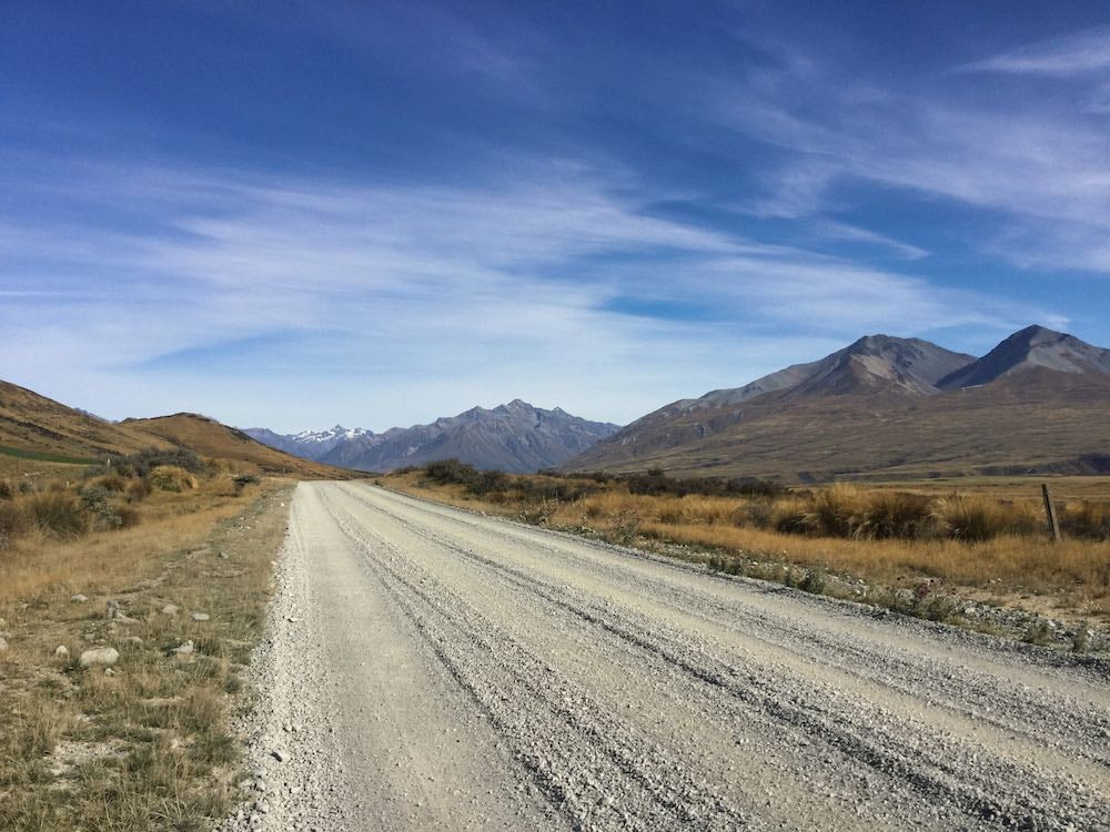 Gravel road to Mount Sunday 