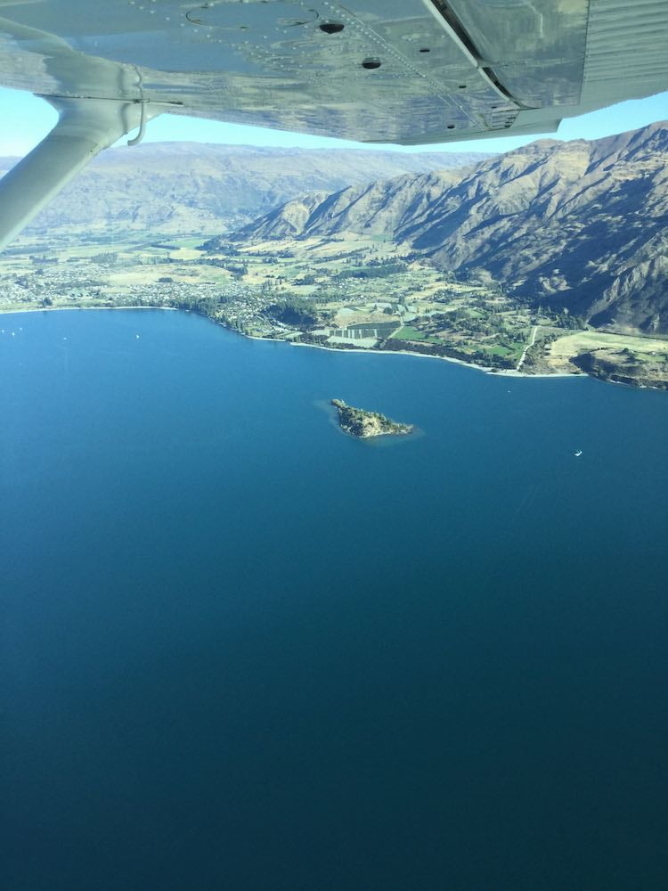 Our flight above Lake Wanaka