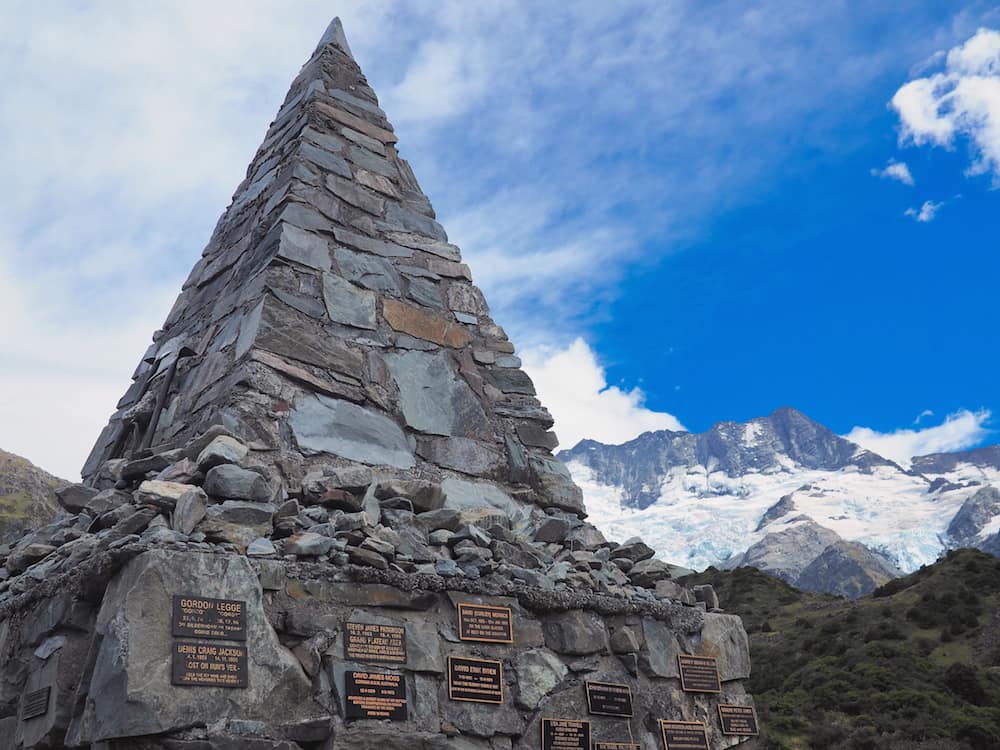 New Zealand Walks Mount Cook memorial