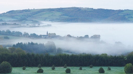 Morning mist over St Christophe Tarn France