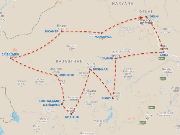 travel plan for rajasthan
