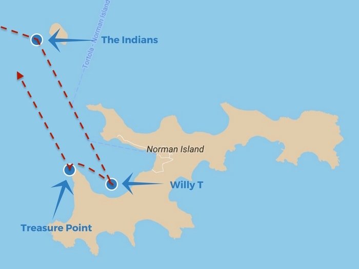 BVI Norman Island route