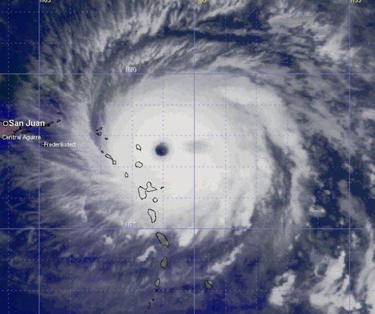 Satellite image of Hurricane Irma