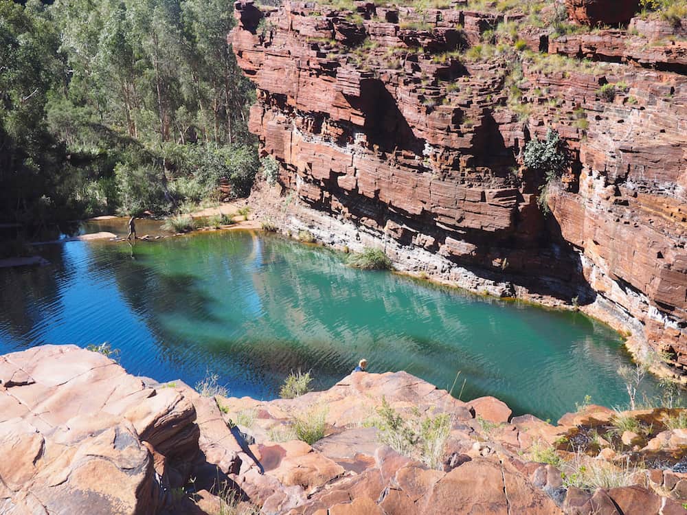A view looking away from Fortescue Falls