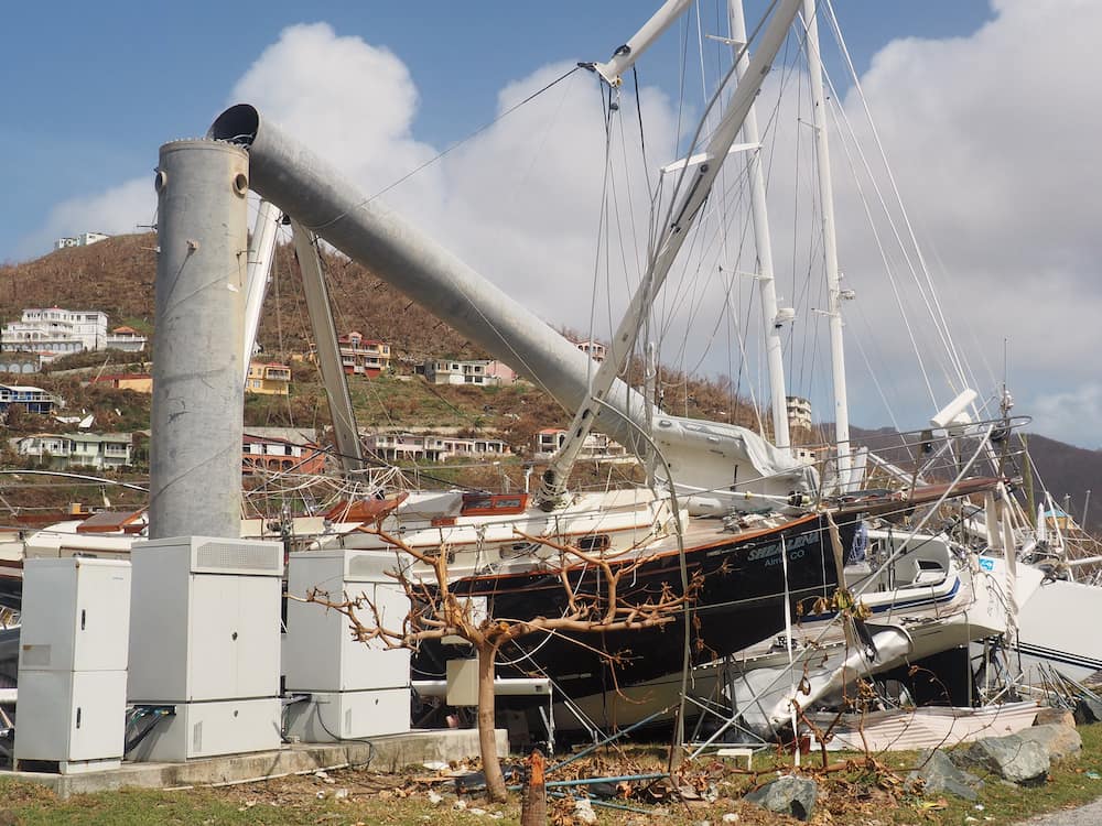 Hurricane Irma damage Tortola...