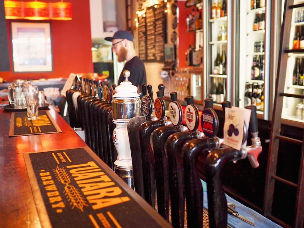 A Wellington pub with range of beer taps