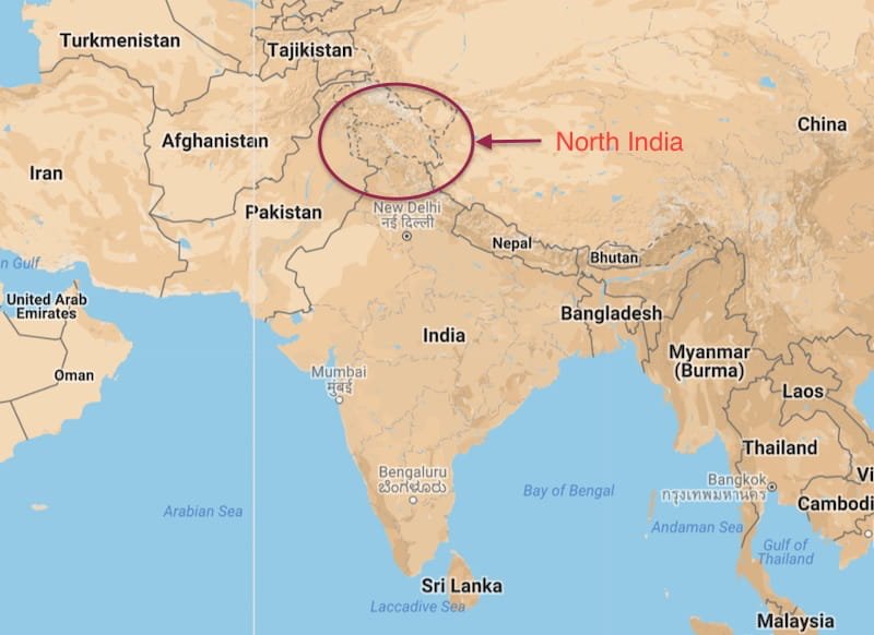North India map