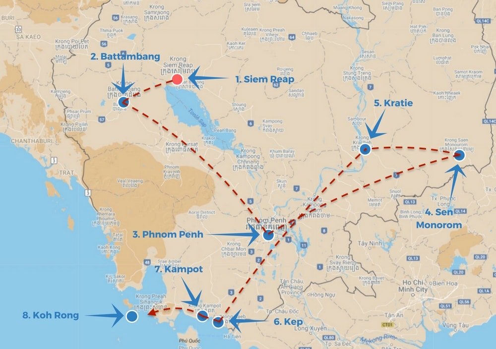 Cambodia route