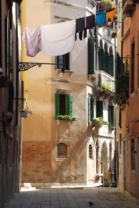 Hanging washing in Venice