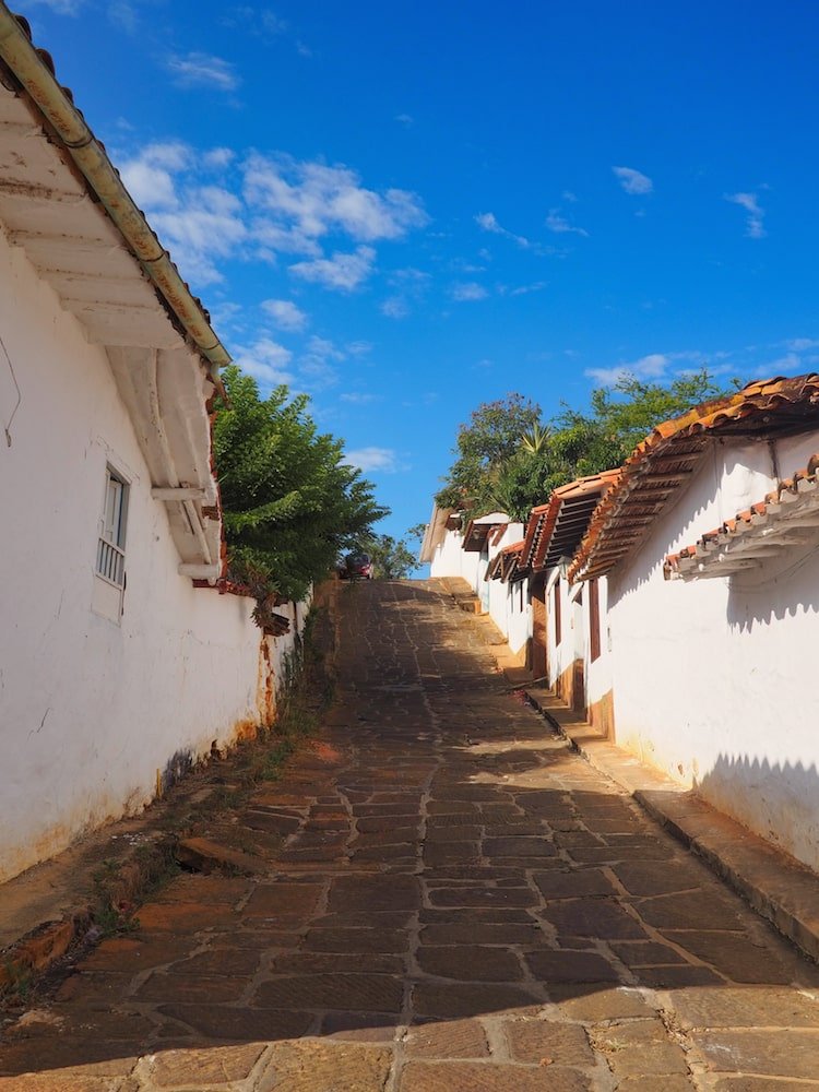 A Barichara cobbled street