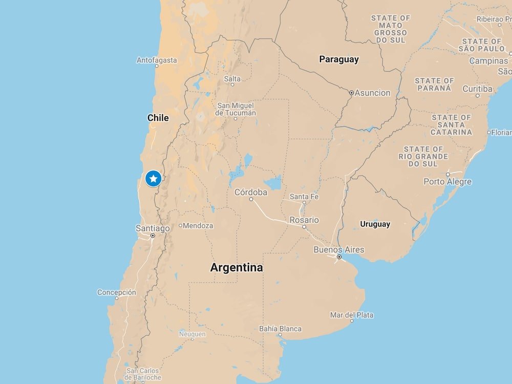 Location of the Rio Hurtado Valley