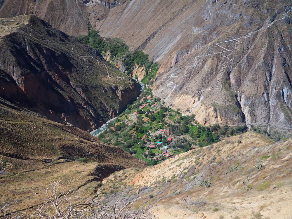 View of Sangalle from the trail above