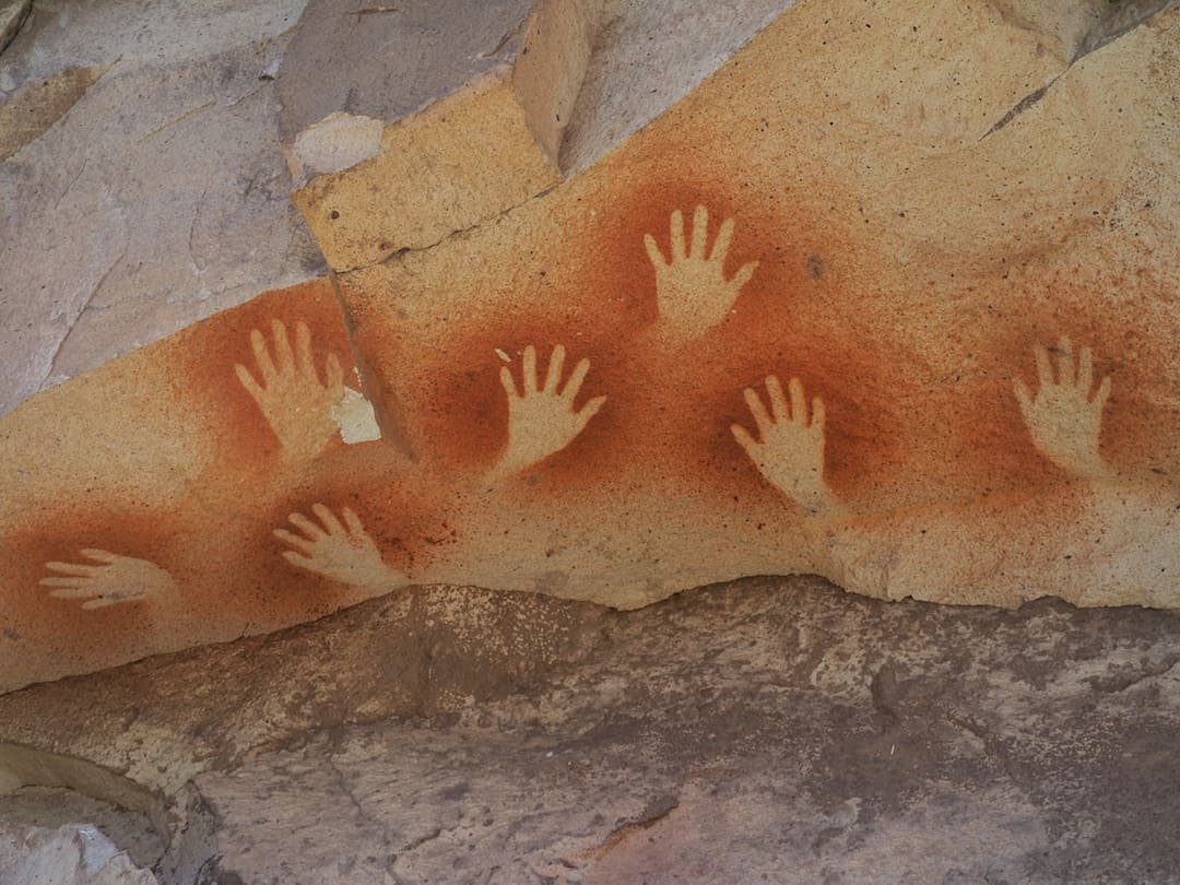 Rock art in Cave Of The Hands