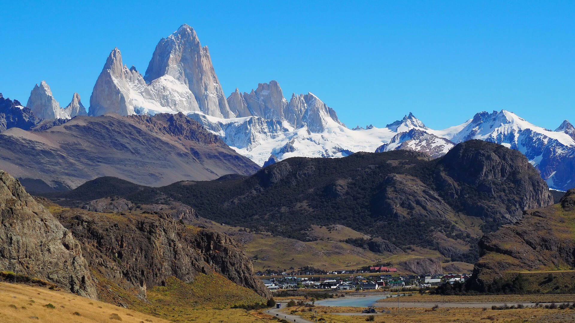 The town of El Chalten sits in the shadow of Mount Fitz Roy
