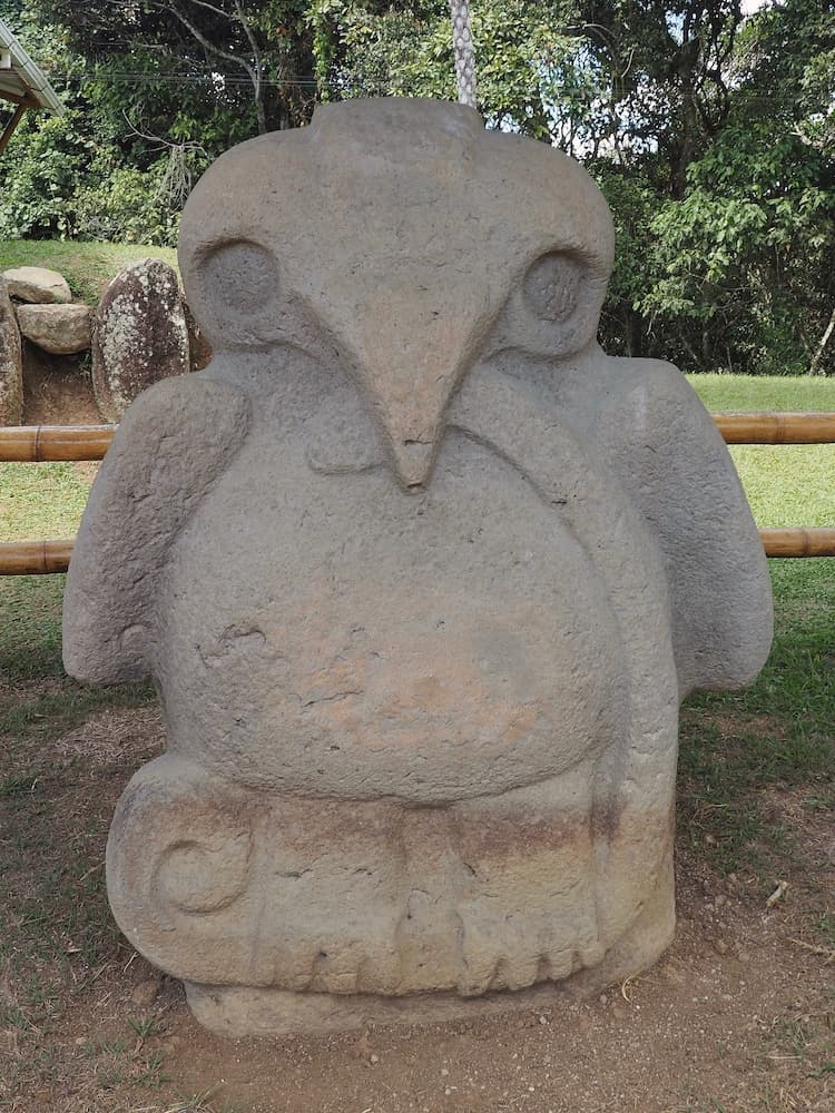 Megalithic statue in Parque Archaeologico, San Agustin Colombia