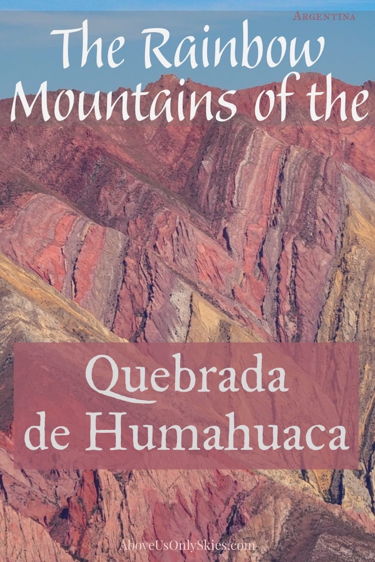 The Quebrada de Humahuaca in northwest Argentina is a staggering desert landScape of red rocks, huge cacti and multi-coloured rainbow mountains #argentinatravel #argentina #jujuy #colores #rainbowmountain #trekking #southamerica #southamericatravel #offthebeatenpath #inca #nature #travelinspiration #travelguide