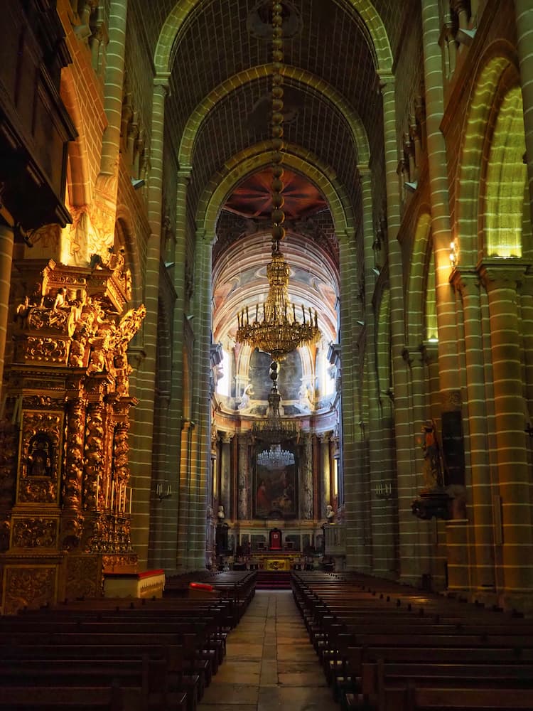 The cathedral interior leading to the altar