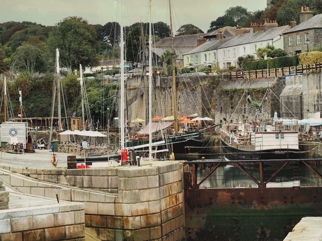 View of Charlestown's inner harbour from the quayside