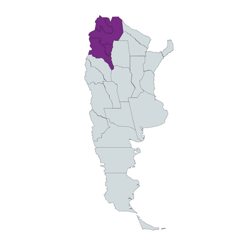 Map of Argentine Northwest
