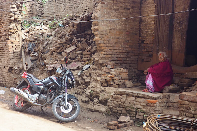 Bhaktapur Nepal earthquake damage..