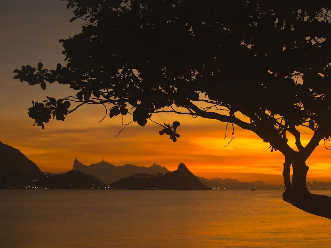Sao Francisco Niteroi view of Rio de Janeiro at sunset.
