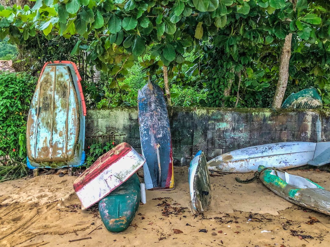 Fishing boats on the beach at Abraao