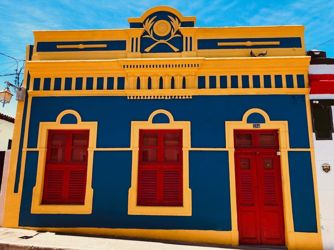 Brightly coloured house in Olinda